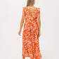 Sienna Sundress - Orange and White