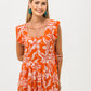 Sienna Sundress - Orange and White