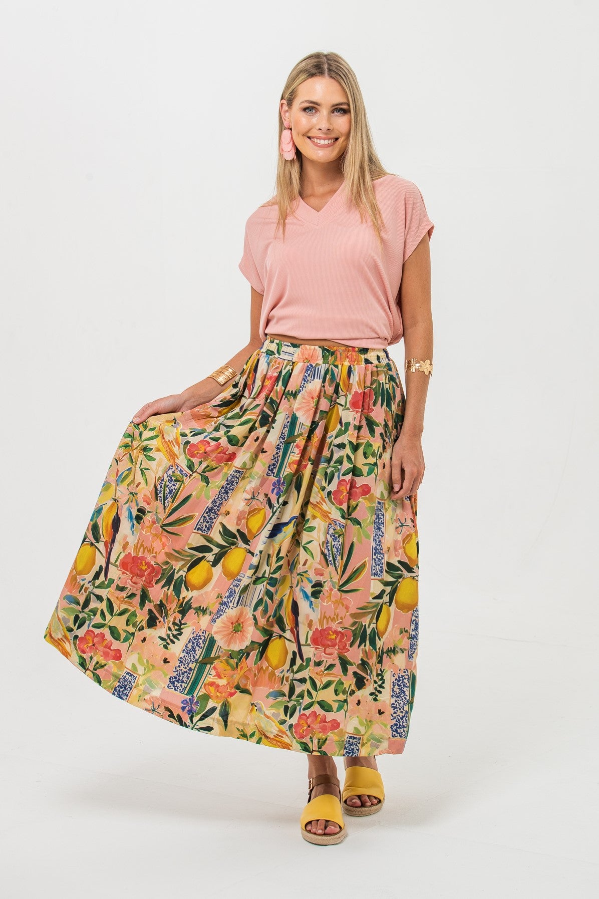 Sorrento Skirt - Pink Lemons