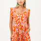 Sienna Sundress - Orange and White