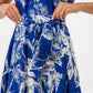 Cabo Dress - Blue and White Palms