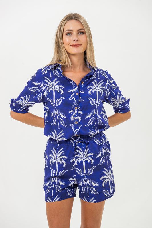 Ibiza Shorts - Blue and White