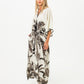 Georgia Kaftan Maxi Dress - Black and White
