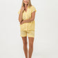 Short Mandarin Pyjama Set - Butter Yellow