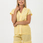 Short Mandarin Pyjama Set - Butter Yellow
