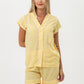 Short Mandarin Pyjama Set - Butter Yellow