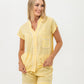 Short Mandarin Pyjama Set - Butter Yellow