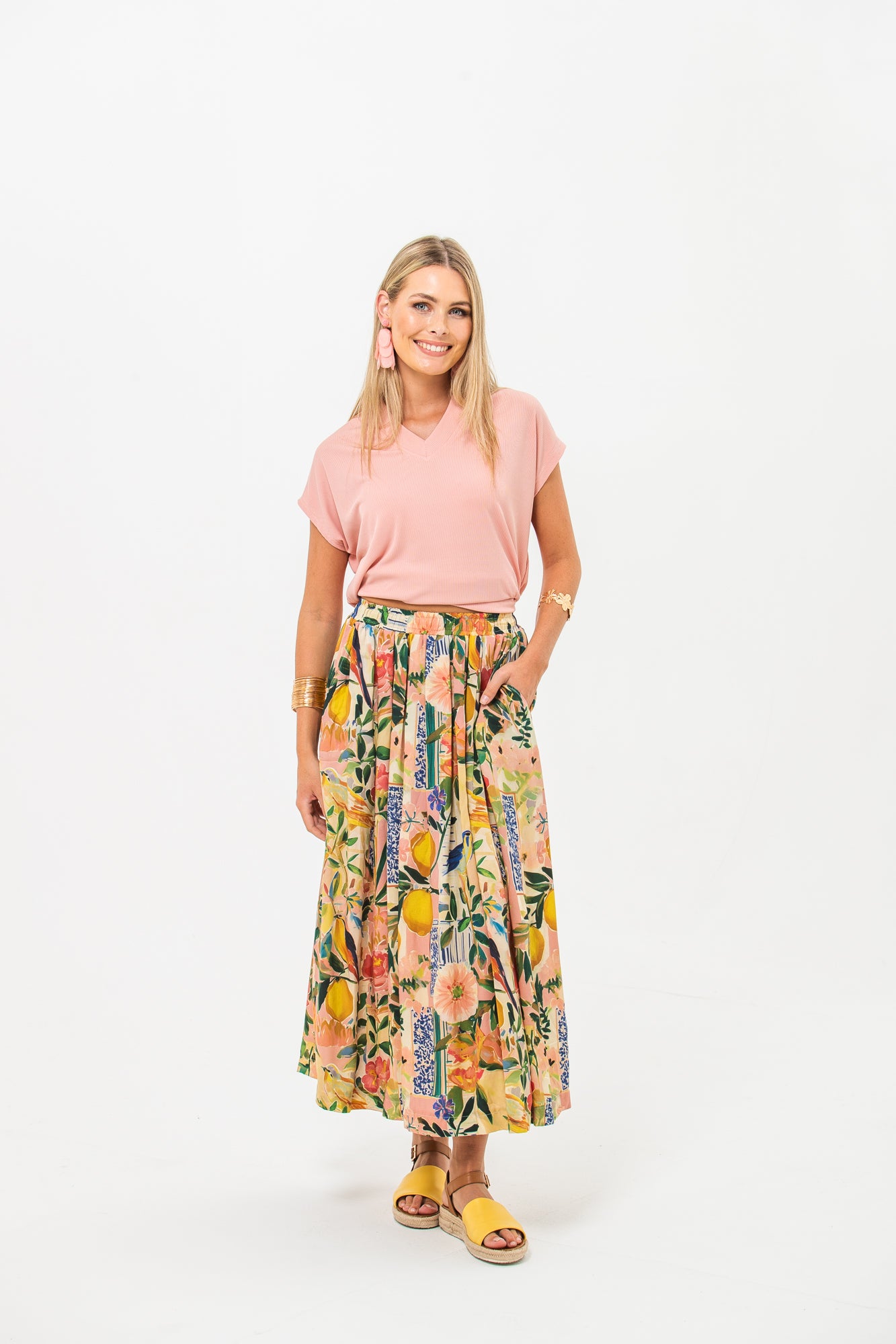Sorrento Skirt - Pink Lemons