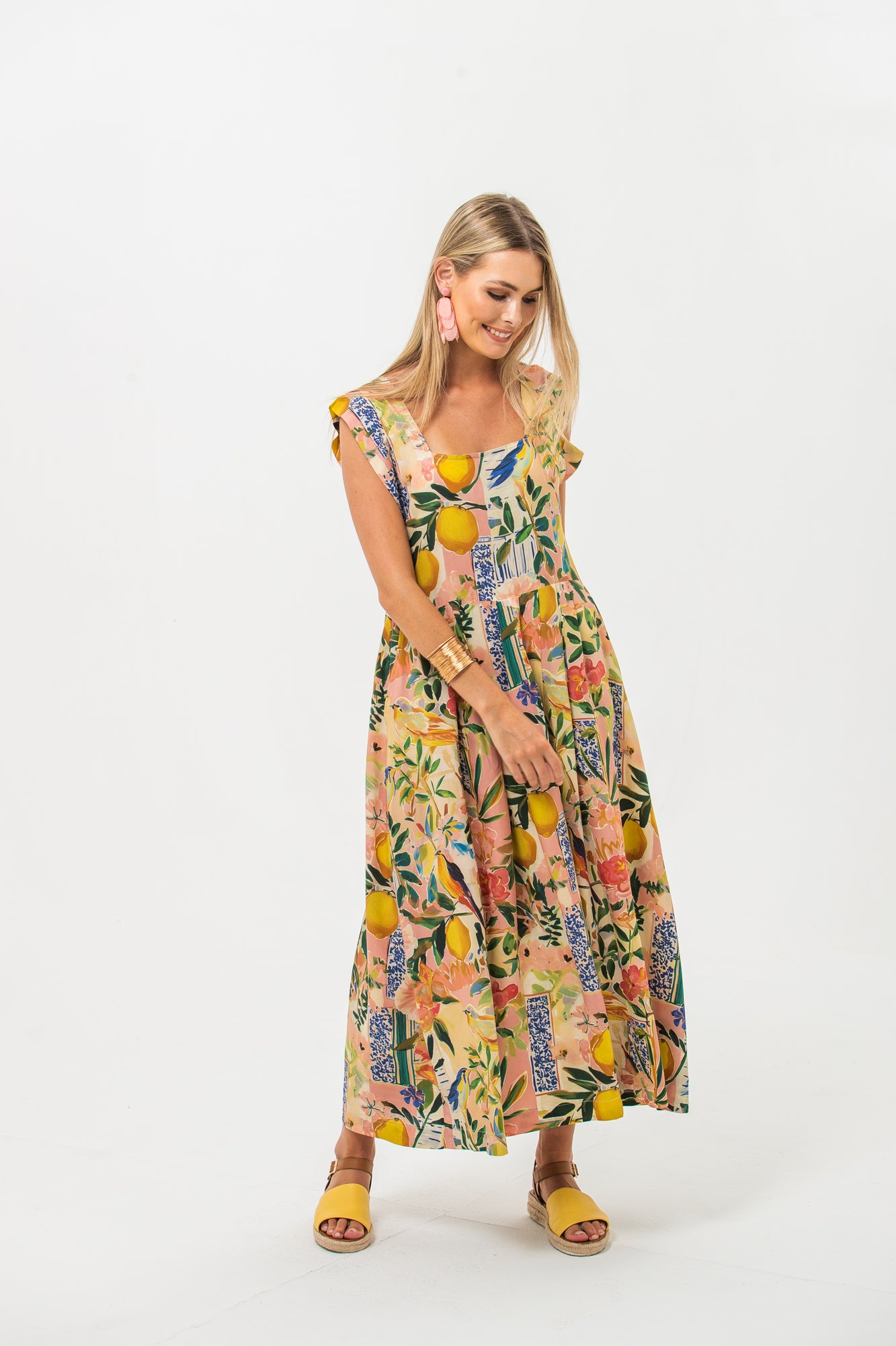 Sienna Sundress - Pink Lemons – Signature by Des