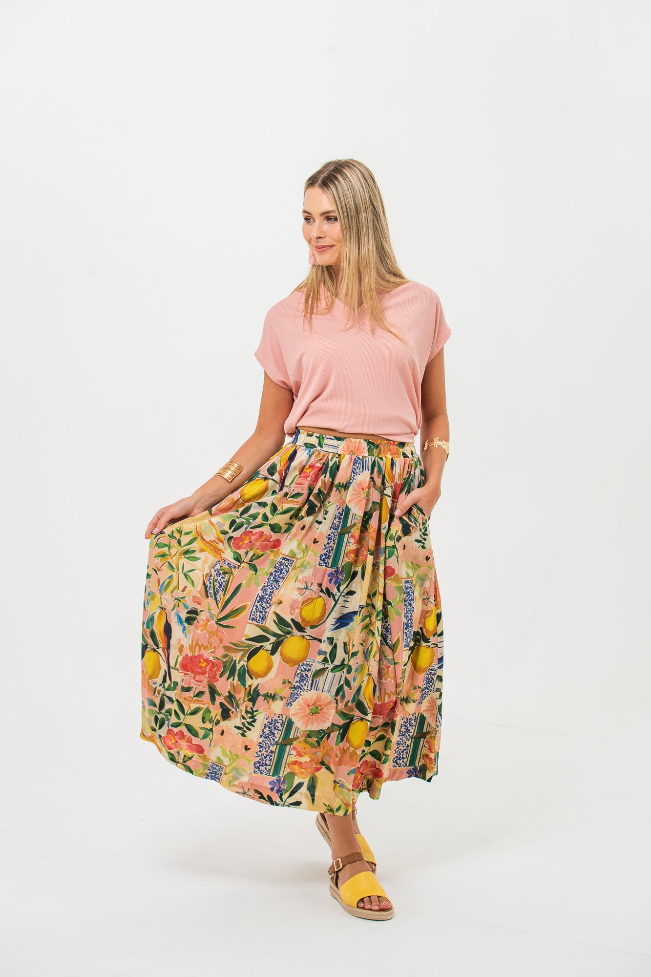 Sorrento Skirt - Pink Lemons