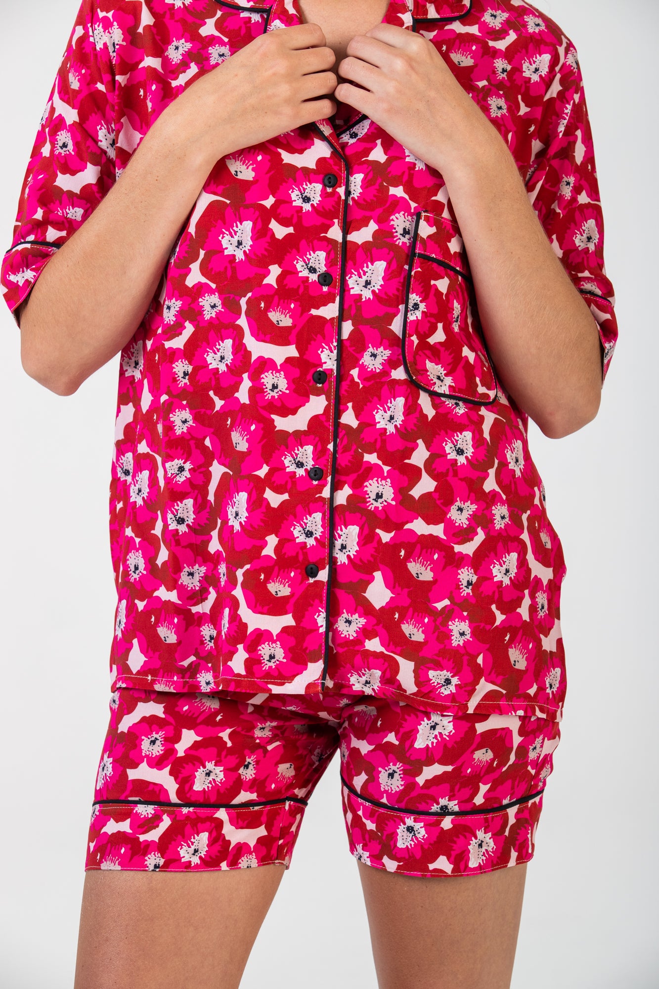 Short Pyjama set - Red Poppy