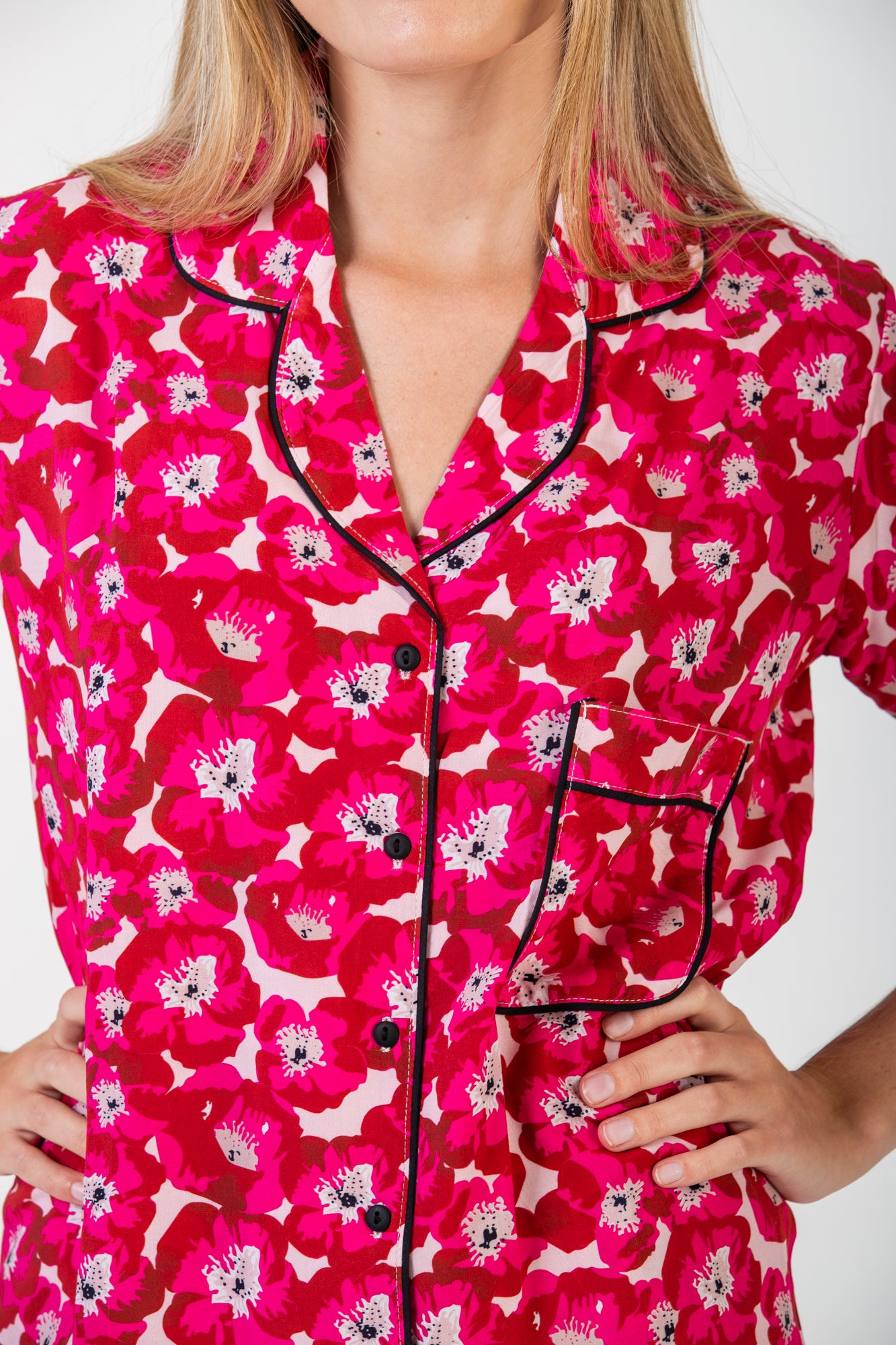 Short Pyjama set - Red Poppy