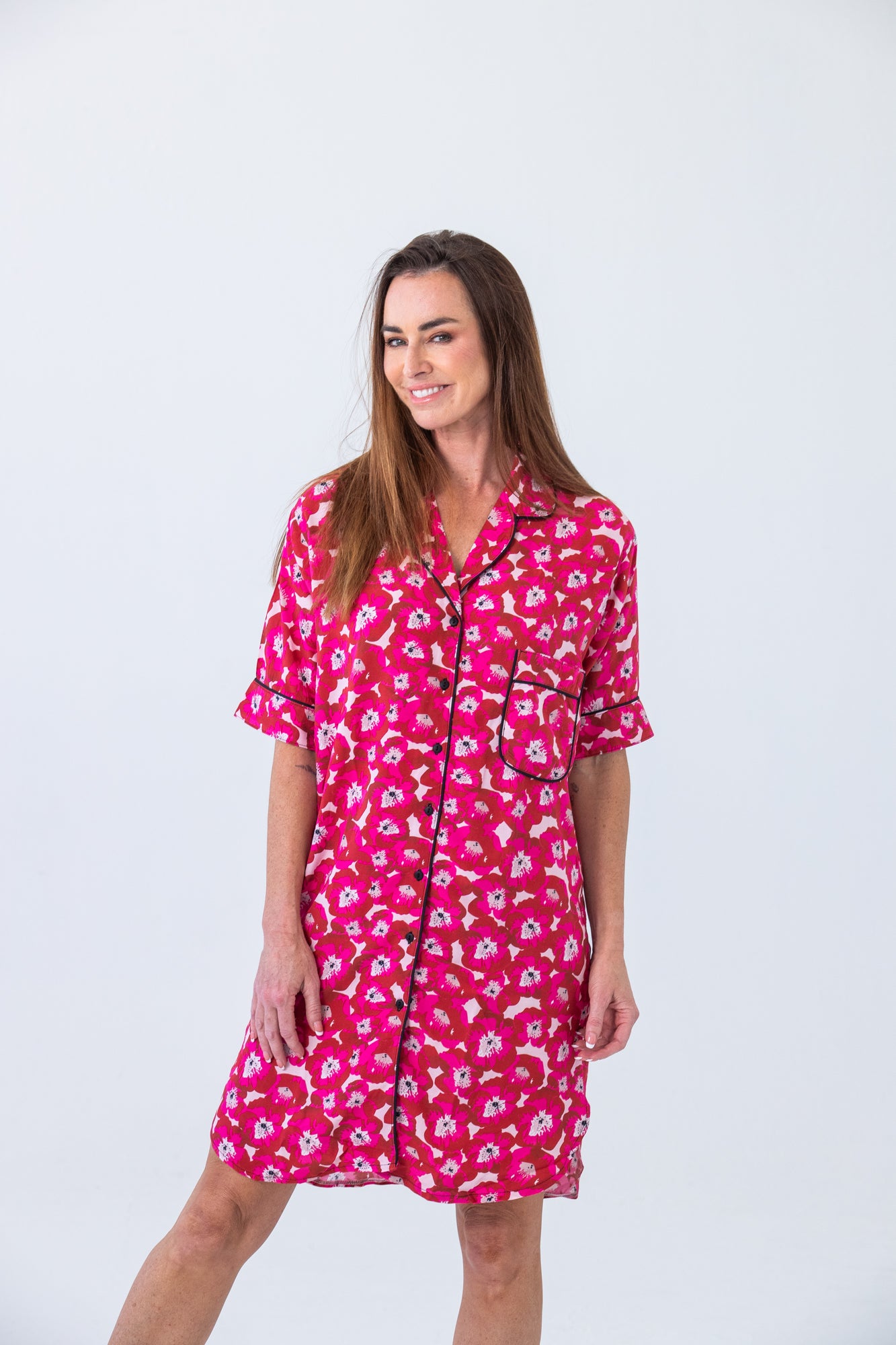 Summer Nightshirt - Red Poppy (Limited Collection)
