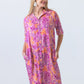 Tahiti Shirt Dress - Pink & Orange