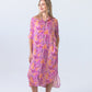 Tahiti Shirt Dress - Pink & Orange