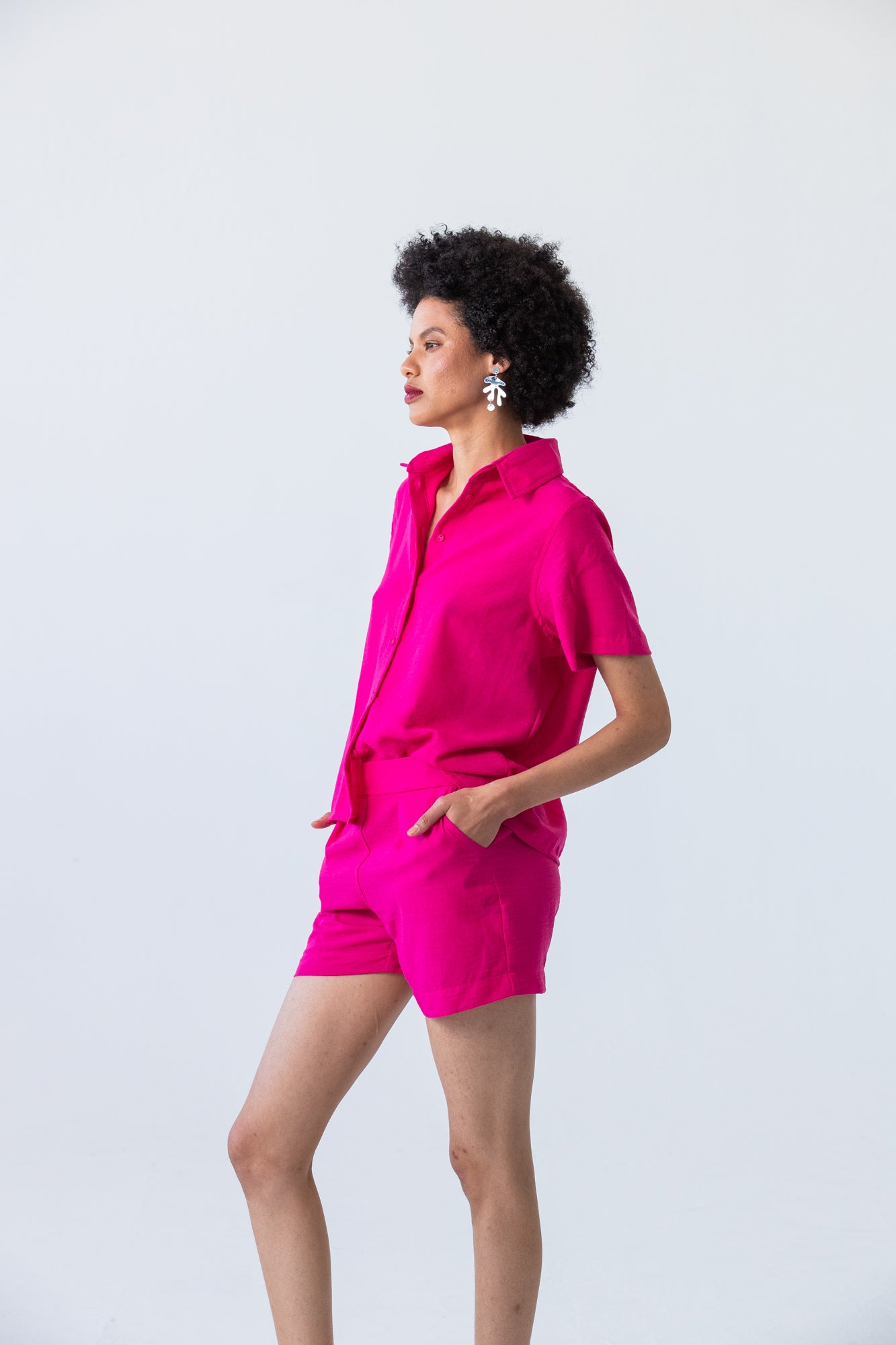 Bermuda Shirt - Hot Pink