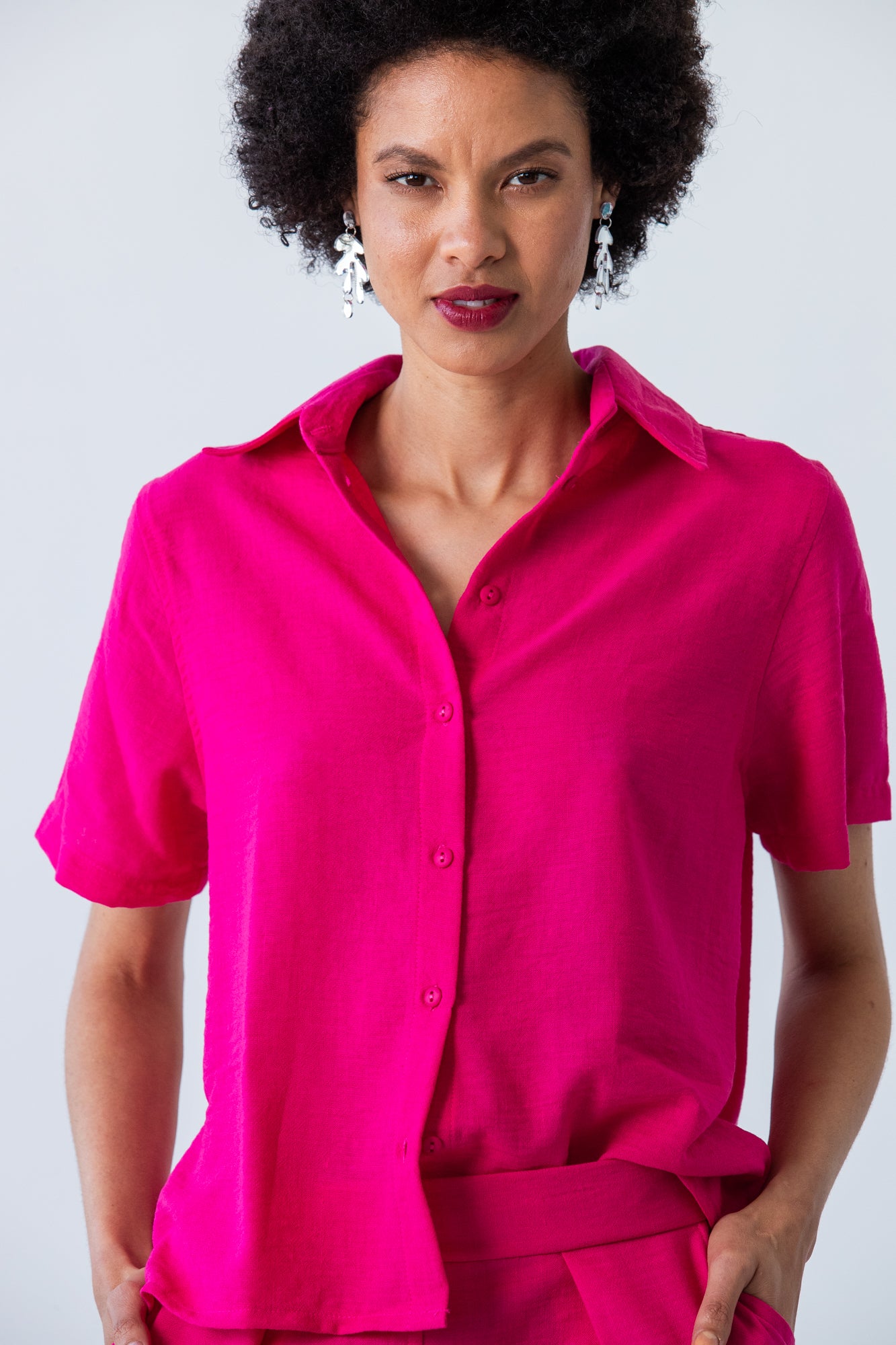 Bermuda Shirt - Hot Pink