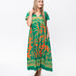 Riveria Dress - Green and Orange