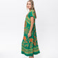 Riveria Dress - Green and Orange