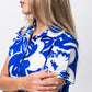 Athena Frill Dress - Blue and White