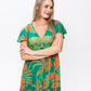 Riveria Dress - Green and Orange