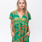 Riveria Dress - Green and Orange