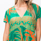 Riveria Dress - Green and Orange