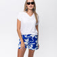 Ibiza Shorts - Blue and White