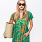 Riveria Dress - Green and Orange