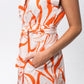 Cabo Dress -  Orange and White