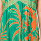 Riveria Dress - Green and Orange