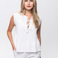 Milos Sleeveless shirt - White