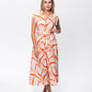 Cabo Dress -  Orange and White