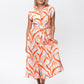 Cabo Dress -  Orange and White