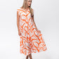 Cabo Dress -  Orange and White