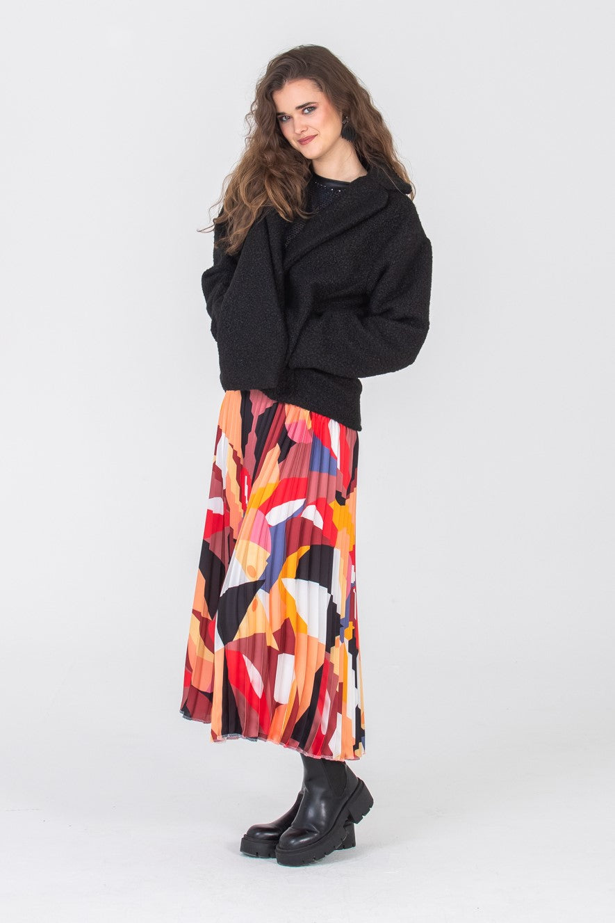 London Sunray pleated skirt - Abstract