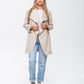 Kate Waterfall Coat - Creme
