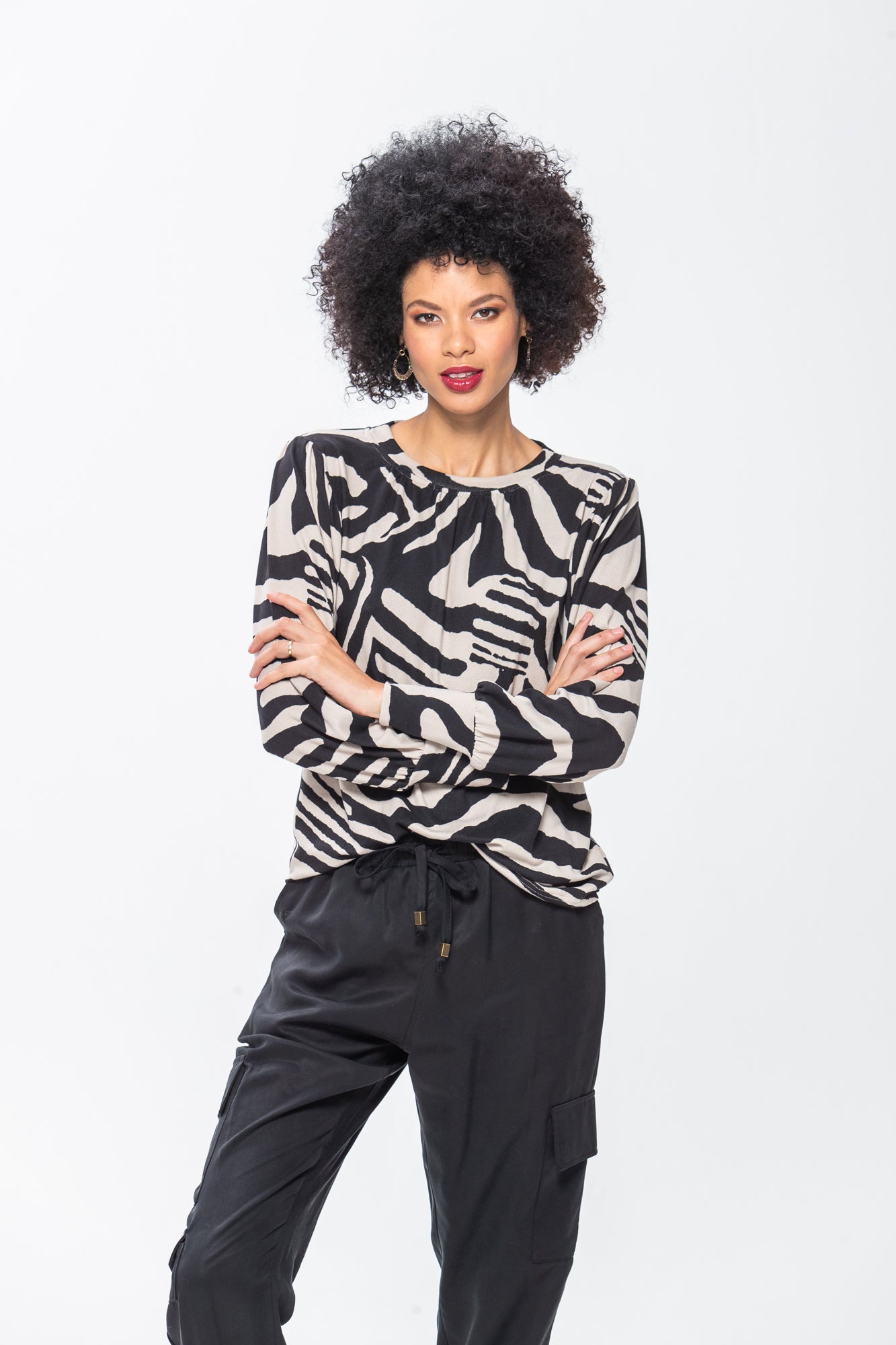 Aspen Winter Knit - Creme & Black