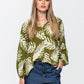 Emma Winter Shirt - Green & Creme