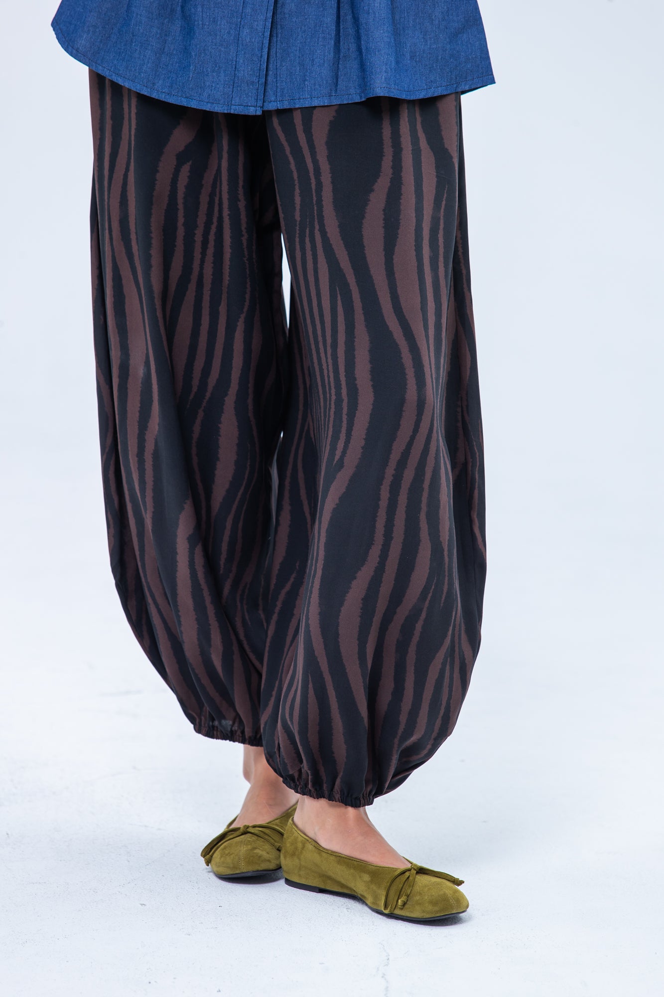 Stella Balloon Pants - Chocolate Animal print