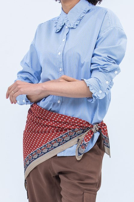 Claire Shirt - Blue and White Stripe