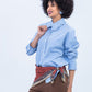 Claire Shirt - Blue and White Stripe
