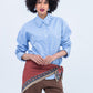 Claire Shirt - Blue and White Stripe