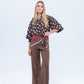 Harper Long Sleeve Shirt - Chocolate Polka Dot