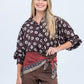 Harper Long Sleeve Shirt - Chocolate Polka Dot