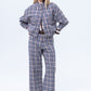 Maya Pants - Chocolate and Blue Check