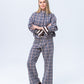 Maya Pants - Chocolate and Blue Check