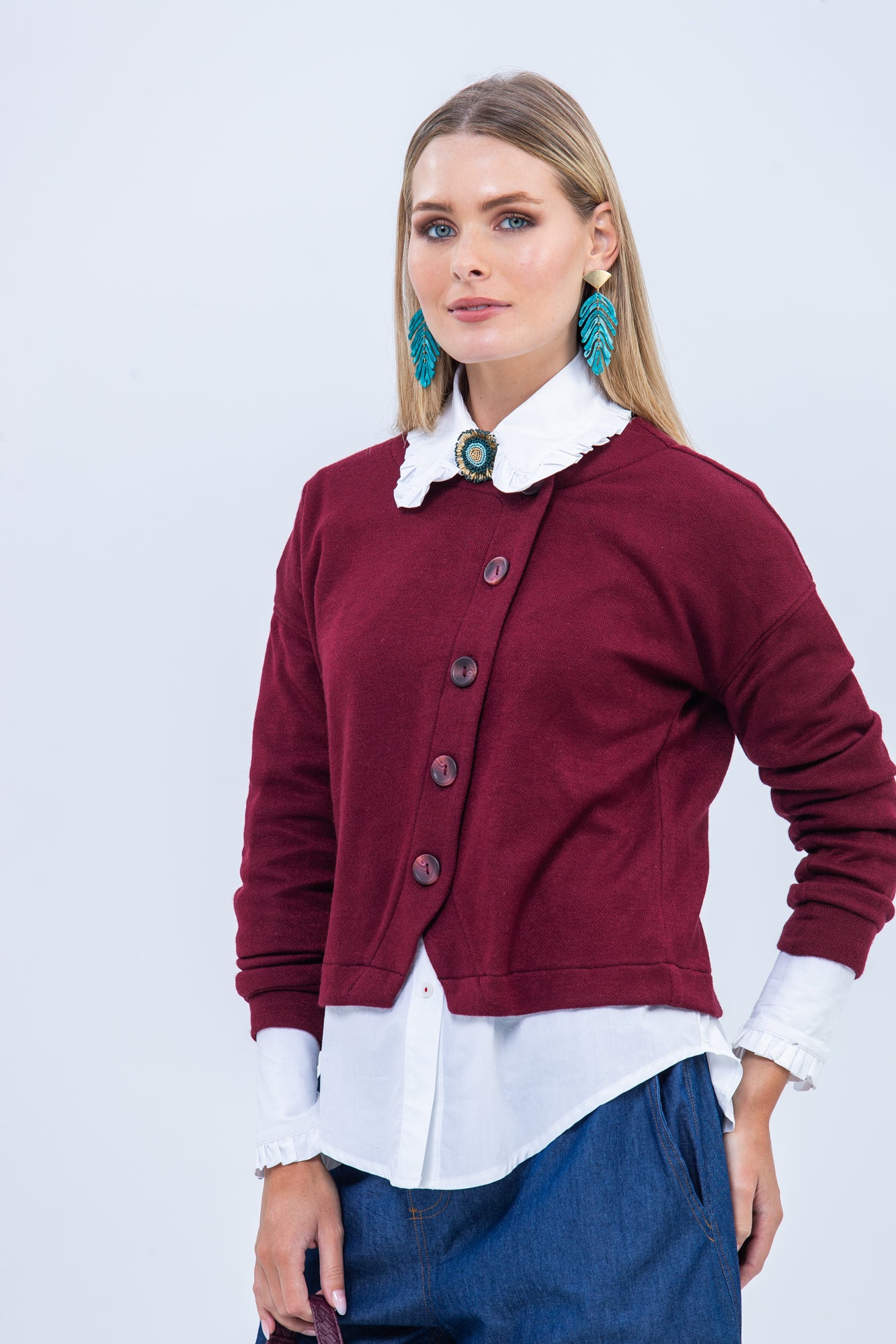 Vera Cardigan - Burgundy