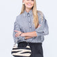 Emily Shirt - Black and White Stripe