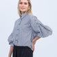 Emily Shirt - Black and White Stripe